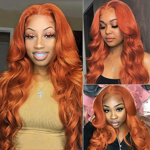 Eye-catching Wig丨10-28 Inches Ginger Body Wave Hair丨4×4 HD Lace Wig