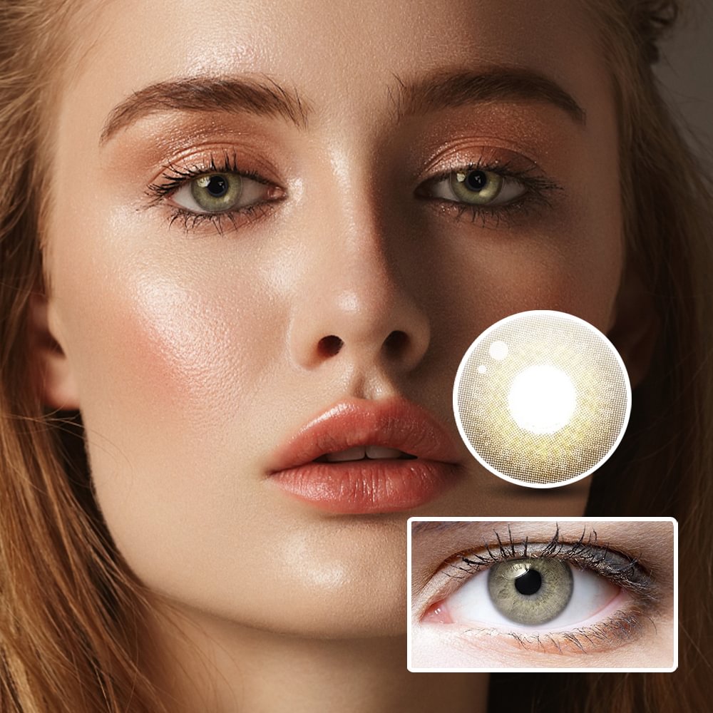 NEBULALENS Hepburn Brown Yearly Prescription Colored Contact Lenses NEBULALENS