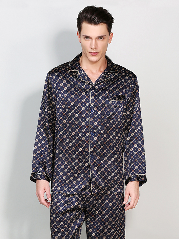 Best Men's Silk Pajamas Plaid Style