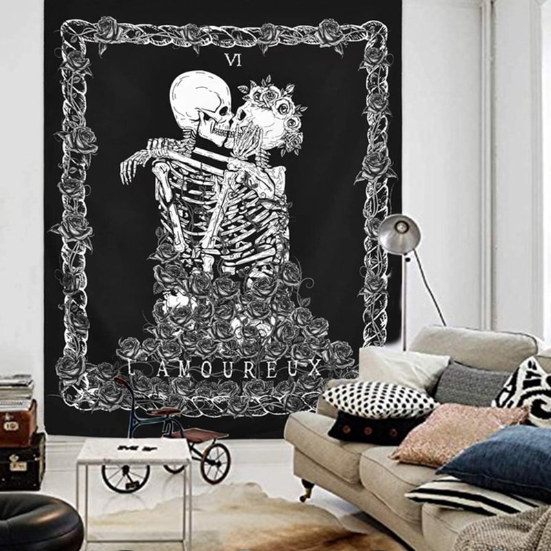 Minnieskull Halloween Skull Lovers Tapestry Home Decoration - Minnieskull