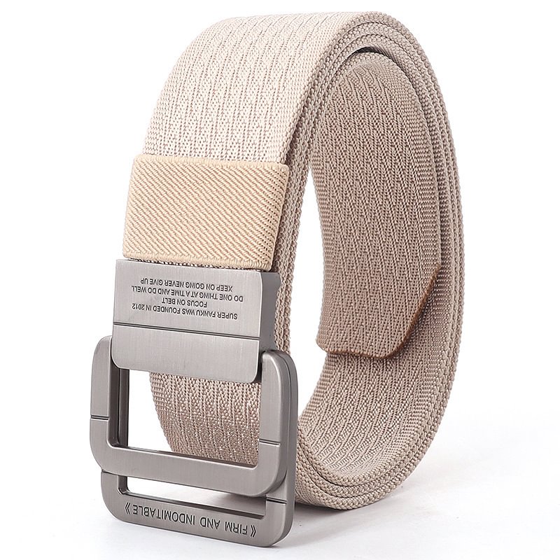 Double buckle canvas belt for outdoor sports / [viawink] /