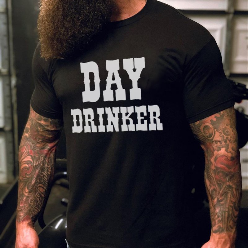Day Drinker Printed Casual Men's T-shirt - Livereid