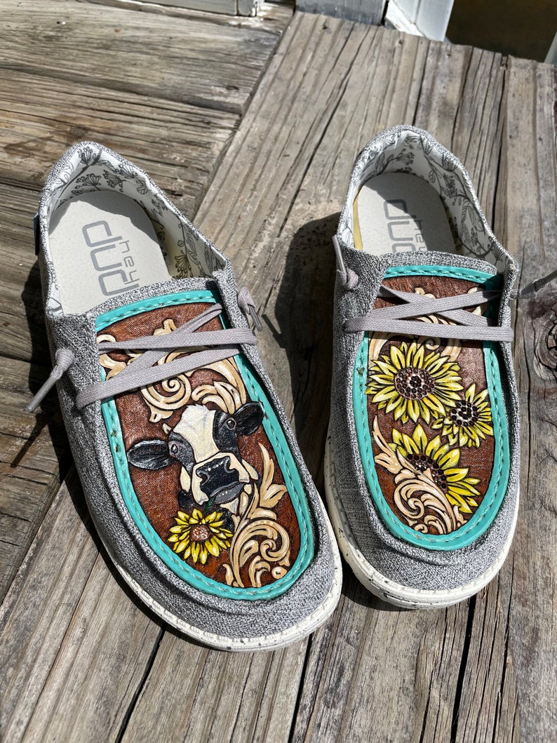 sunflower hey dudes leather