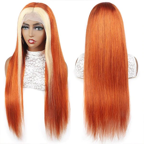 Eye-catching Wig丨10-28 Inches Ginger And Gold Mix Straight Hair丨13×4 HD Lace Wig