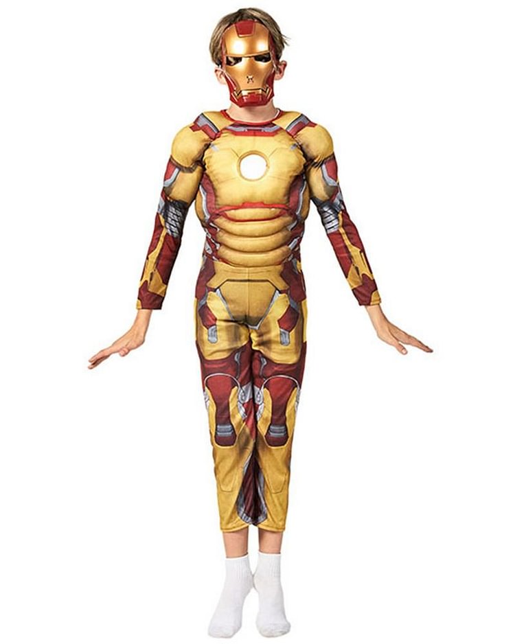 Mayoulove Boys Iron Man 3 Avengers Mark 42 Kids Halloween Cosplay Party Costume-Mayoulove