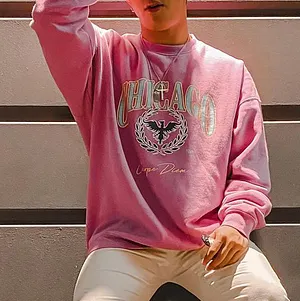 modern casual printed color long sleeve sweatshirt