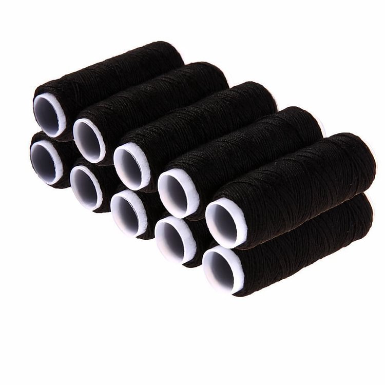 10pcs Hand Quilting Embroidery Sewing Thread for Home DIY Needlework(Black)