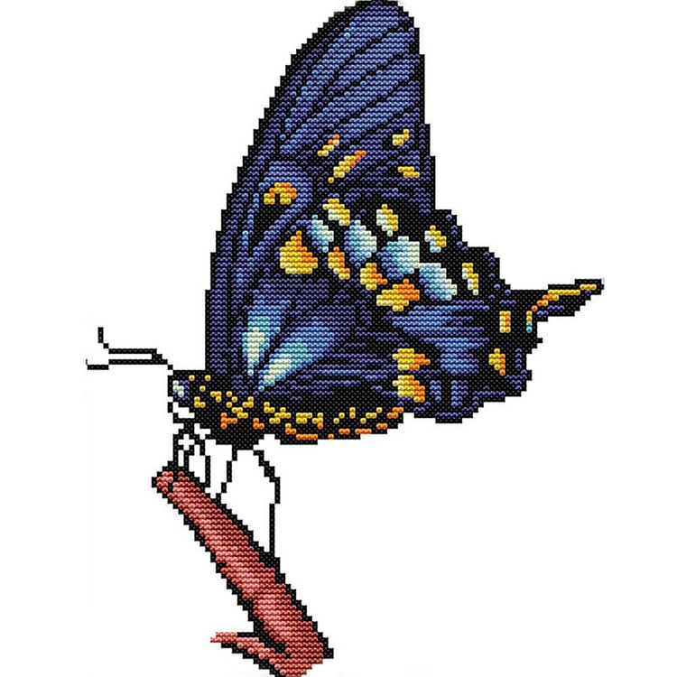Butterfly  - 14CT Stamped Cross Stitch - 30*23cm