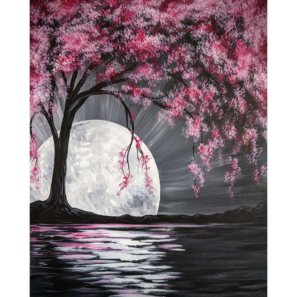 Cherry Blossoms  Full Round Diamond Painting 30*40CM
