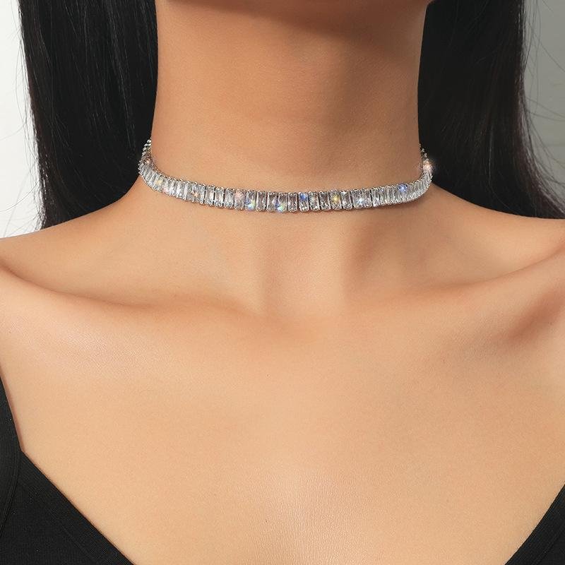 Zircon Crystal Choker Necklace-VESSFUL