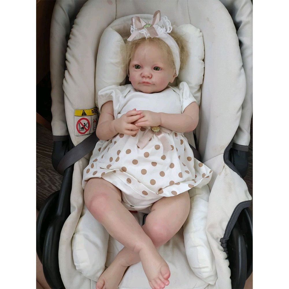 [New 2022] 22” Anne White Girl Cloth body Reborn Baby Doll,Children's Best Playmate