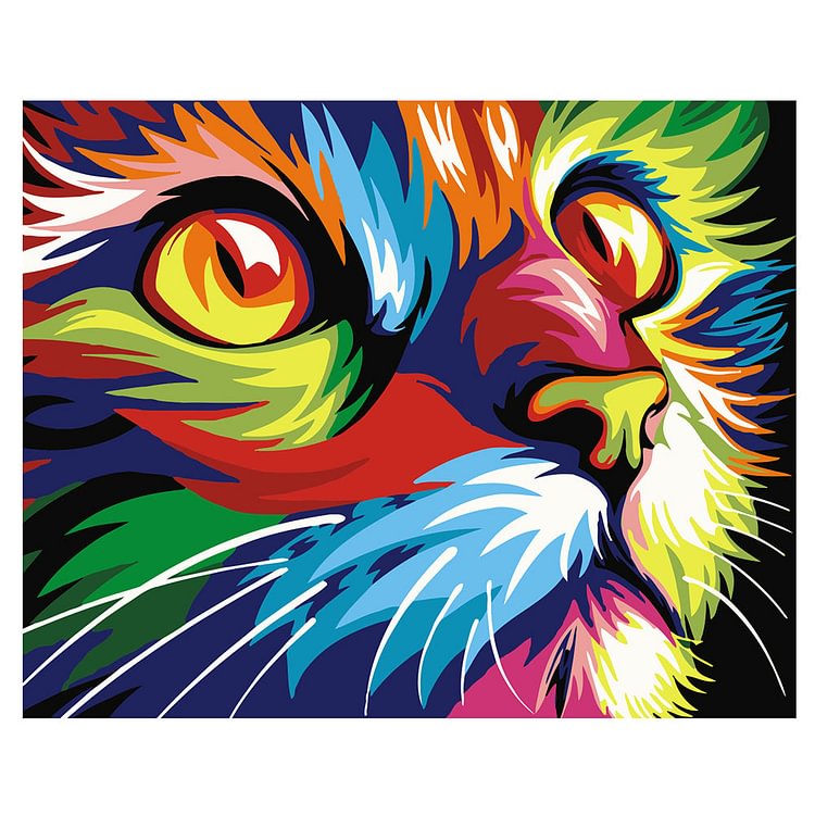 Cartoon Cats Round Full Drill Diamond Painting 30X30CM(Canvas)-gbfke