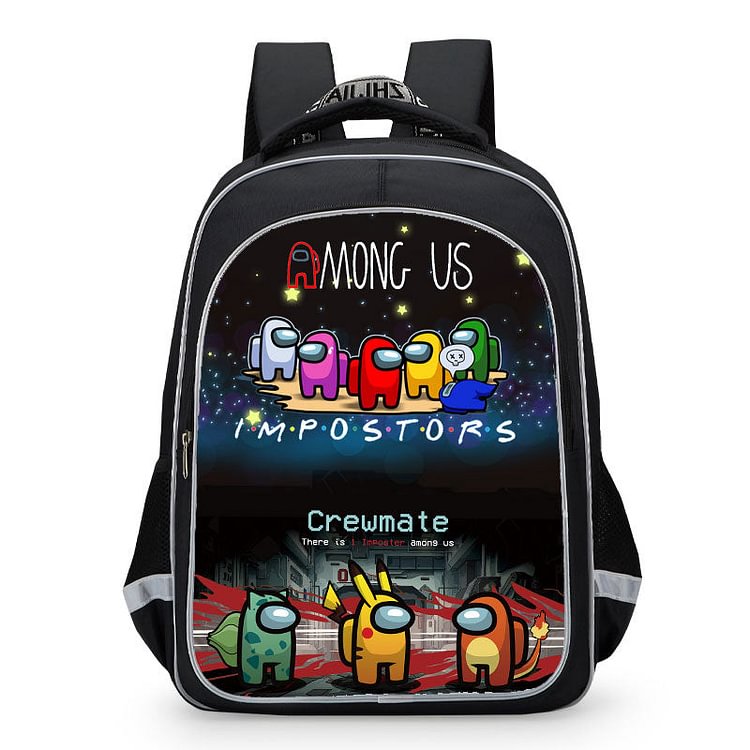 Mayoulove Fashion Among Us Backpack for Youth Impostors Crewmate School Bag for Students-Mayoulove