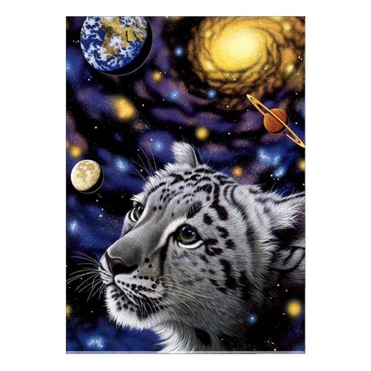 Outer Space Tiger - Round Drill Diamond Painting - 30x40cm(Canvas)