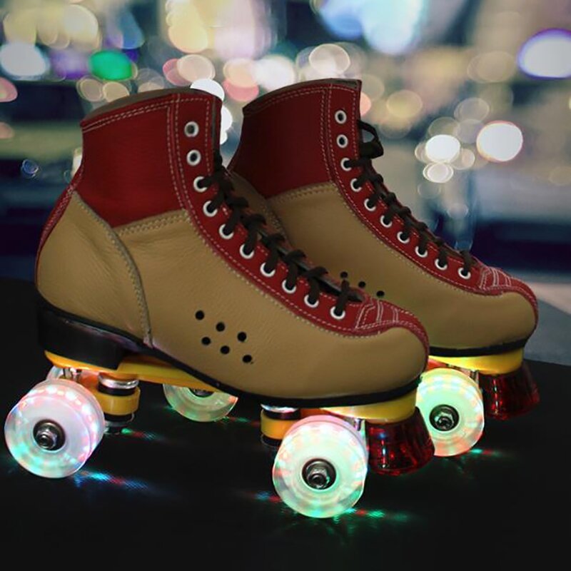 Corium Leather Roller Skates for Male and Female、、sdecorshop