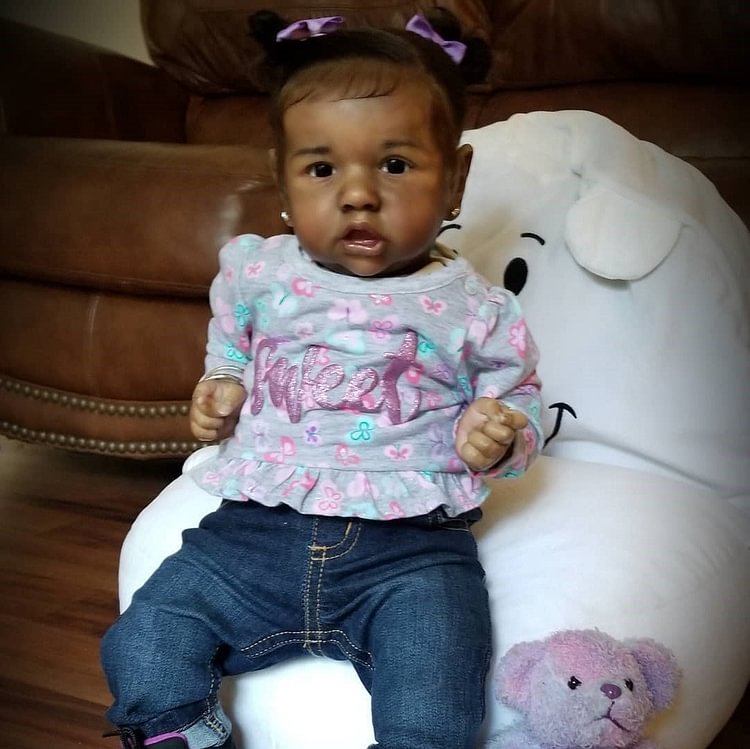  20'' Sweet Roxana Reborn Baby Doll Girl Realistic African American Soft Toys Gift Lover - Reborndollsshop.com®-Reborndollsshop®