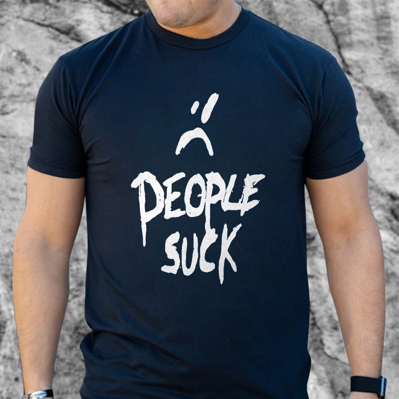 Livereid People Suck Print T-shirt - Livereid