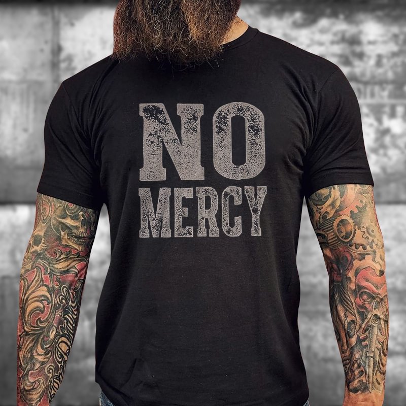 Livereid No Mercy Print Men's T-shirt - Livereid