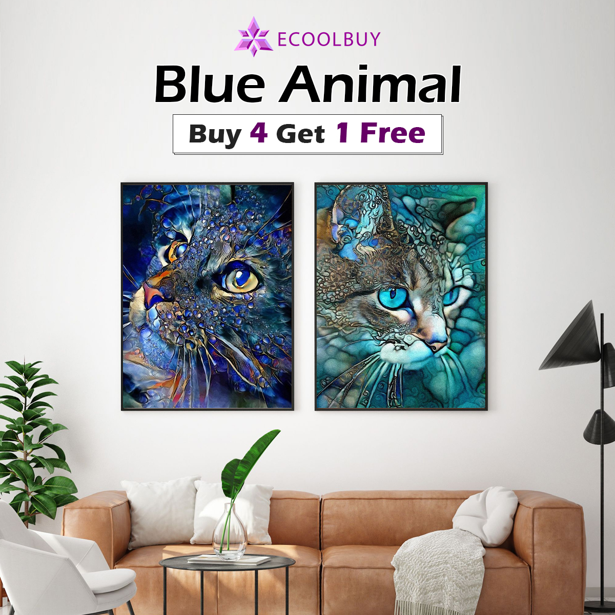 Ecoolbuy Diamond Painting Kits all Buy 4 Get 1 Free for 20,000+ Kits