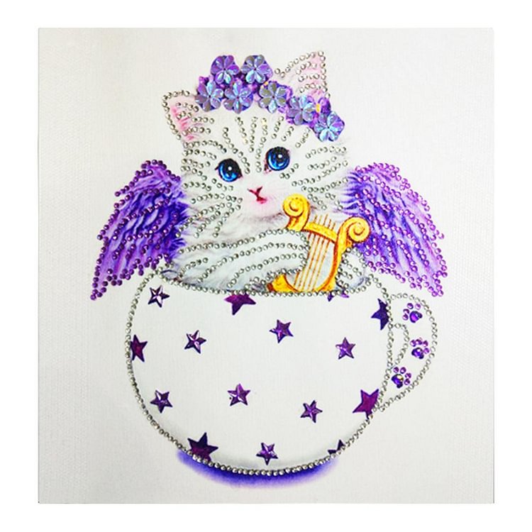 Cat Cup - Special Shaped Diamond Painting - 30*30CM