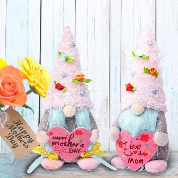 Adorable Plush Gnome Doll With Heart For Mother's Day Gift、、sdecorshop