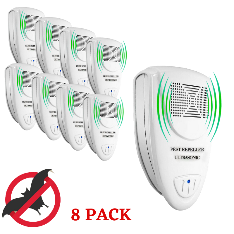 Ultrasonic Bat Repellent - Pack of 8 Deterrent Devices - Get Rid Of Bats In 48 Hours、shopify、sdecorshop