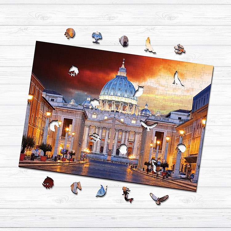 St. Peter's Basilica Wooden Jigsaw Puzzle