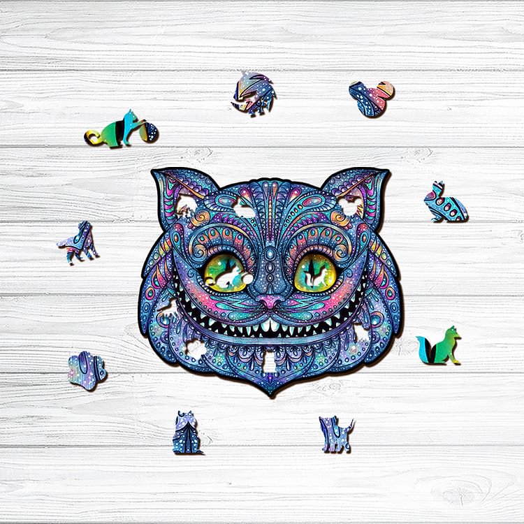 Cheshire Cat Diamond Painting Wooden Puzzle