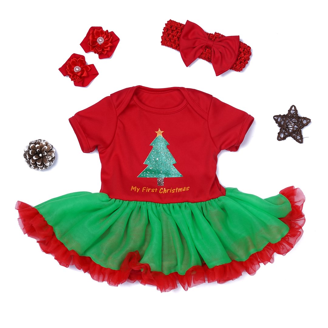 [3 Pcs Set] Cute Christmas Dress Suit for 20''-22'' Reborn Baby