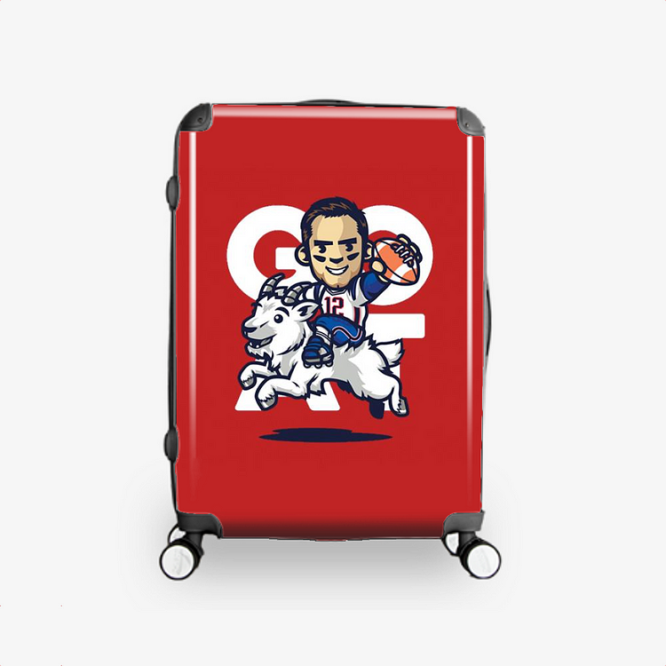 Tom Brady Rides A Goat, Football Hardside Luggage