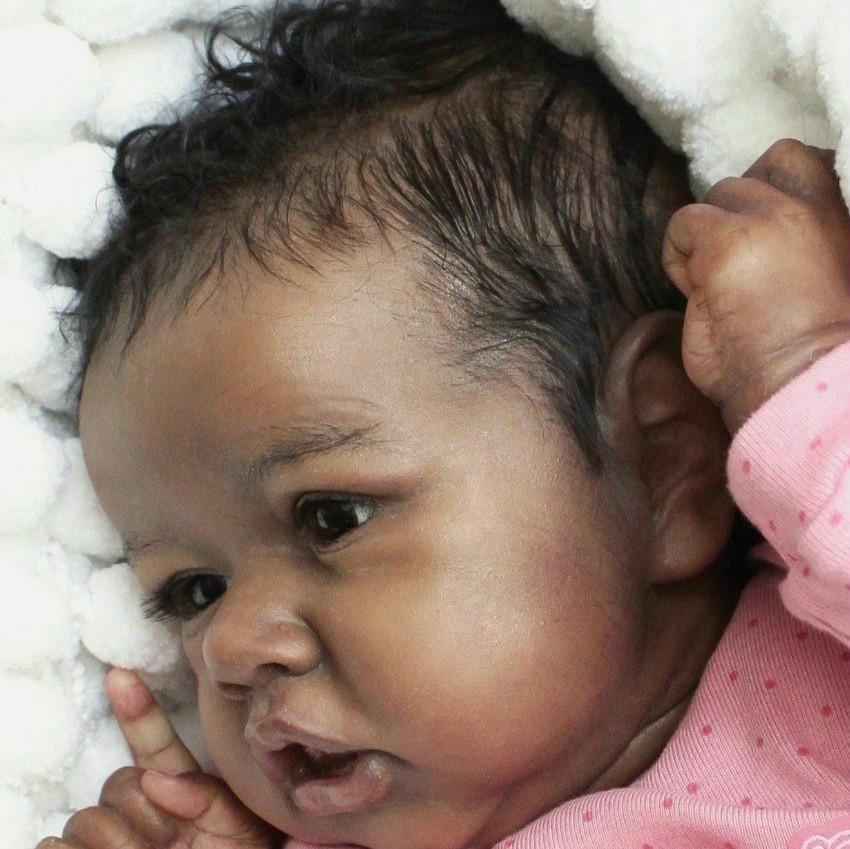 [Reborns Toy Gift]12'' Popular Realistic Life Like African American Black Reborn Baby Dolls Full Silicone Newborn Girl Chaya 2022 -creativegiftss® - [product_tag]