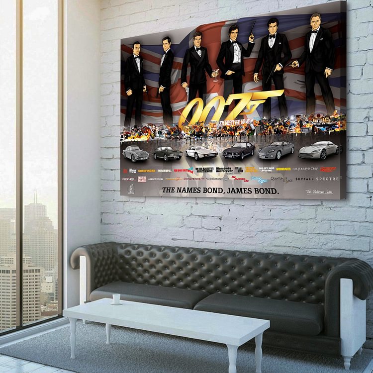The James Bond Movie Series Collection Canvas Wall Art