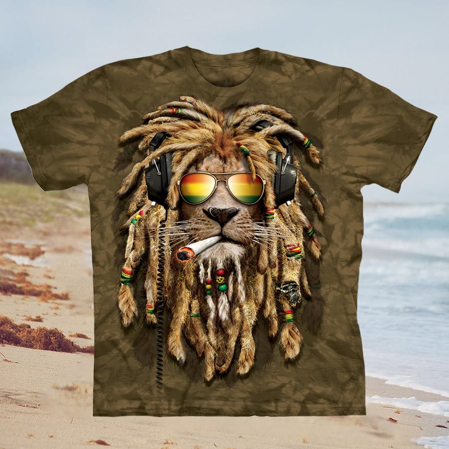 DJ Lion 3D printed unisex t-shirt / [viawink] /
