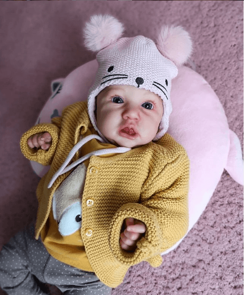 Cute Little 12'' Mini Enid Realistic Full Silicone Reborn Baby Doll Girl by Creativegiftss® 2022 -Creativegiftss® - [product_tag]