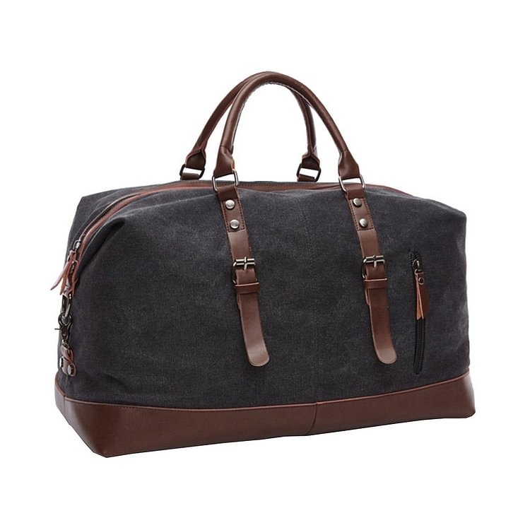 Large Capacity Unisex Canvas Leather Messenger Travel Bag