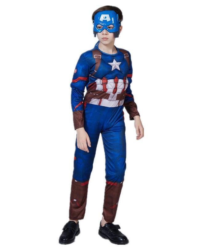 Mayoulove Boys The Avengers Captain American One-Pieces Bodysuit Costume-Mayoulove