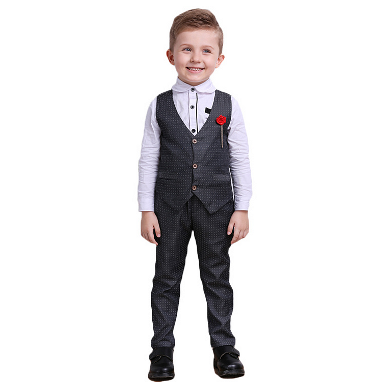 Mayoulove Autumn College British Gentleman Baby Boy Set 2 Pcs Formal Suits-Mayoulove