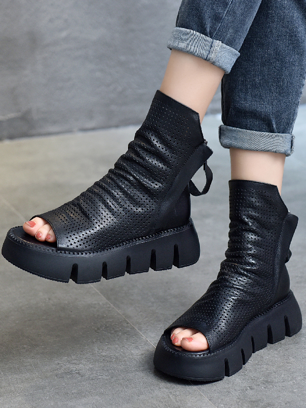 platform brown shoes