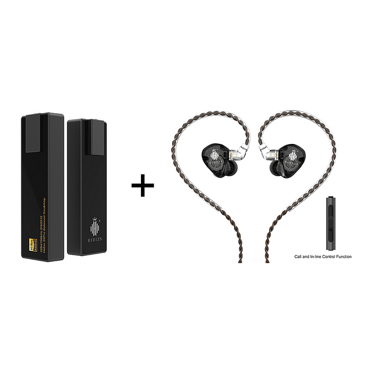 Hidizs S9 Pro DAC & AMP + Mermaid MS1 Rainbow HiFi In-Ear Monitor Earphones Bundle-Hidizs