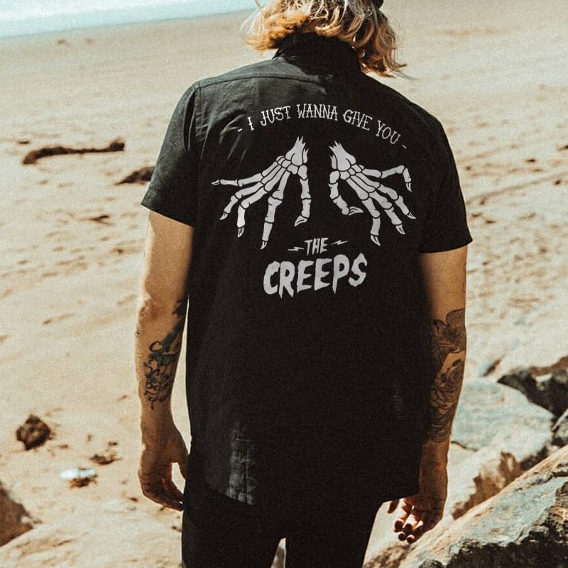 I just wanna give you the creeps designer t-shirt - Krazyskull