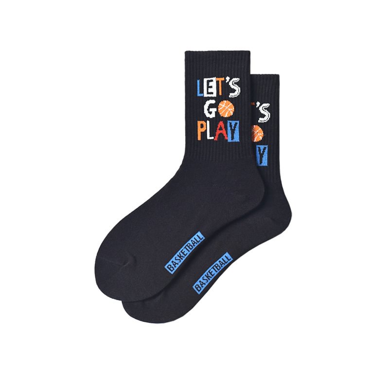 "Let's Go Play Basketball" Couple Socks / Techwear Club / Techwear