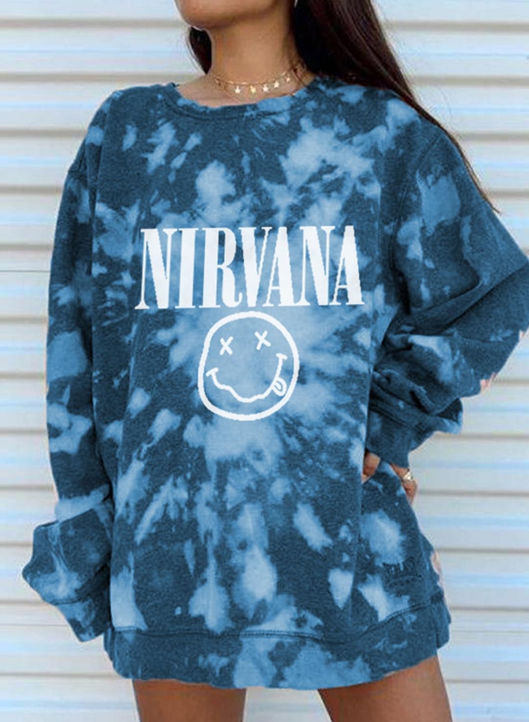 nirvana tie dye sweatshirt