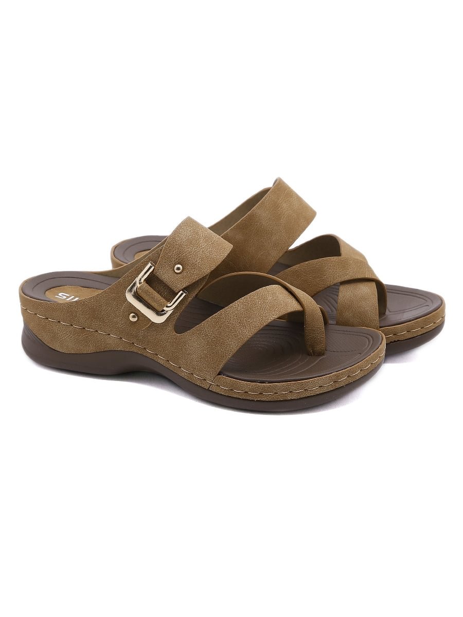 Comfort Slip-On Strappy Sandals Slides 