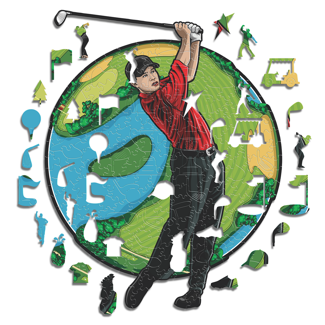 Tiger Woods Wooden Puzzle-Ainnpuzzle