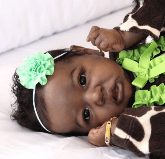 Full Body Silicone Black 12 inch Abigail Realistic Reborn Baby Doll Girl