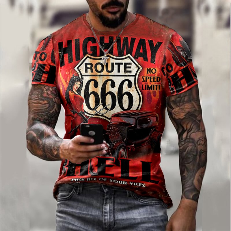 Road to Hell Casual T-shirt / [viawink] /