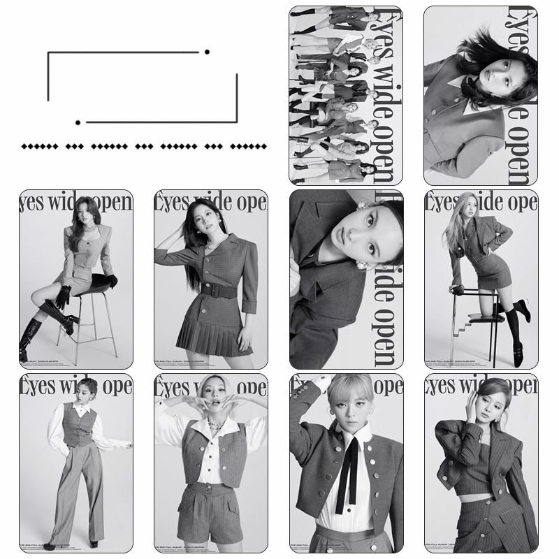 TWICE 10 sheets Group Trailer Card Stickers