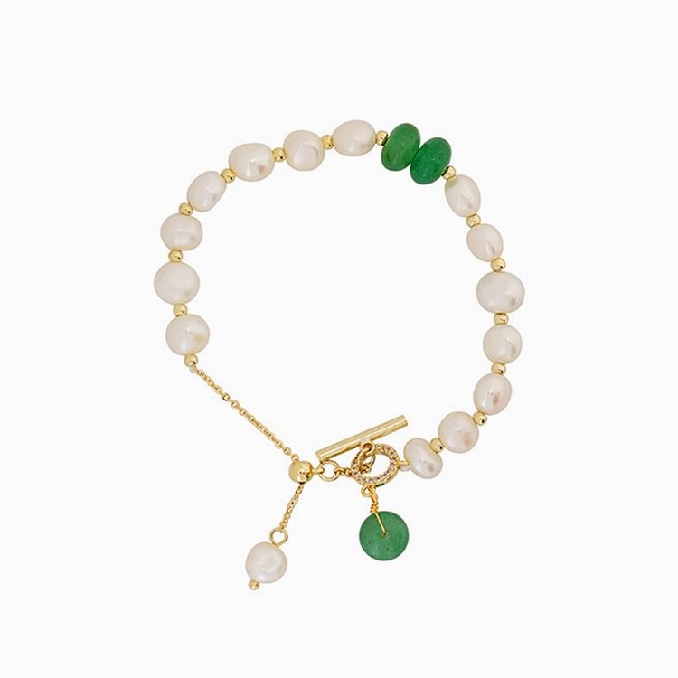 Green Beads Pearl Splicing Bracelet