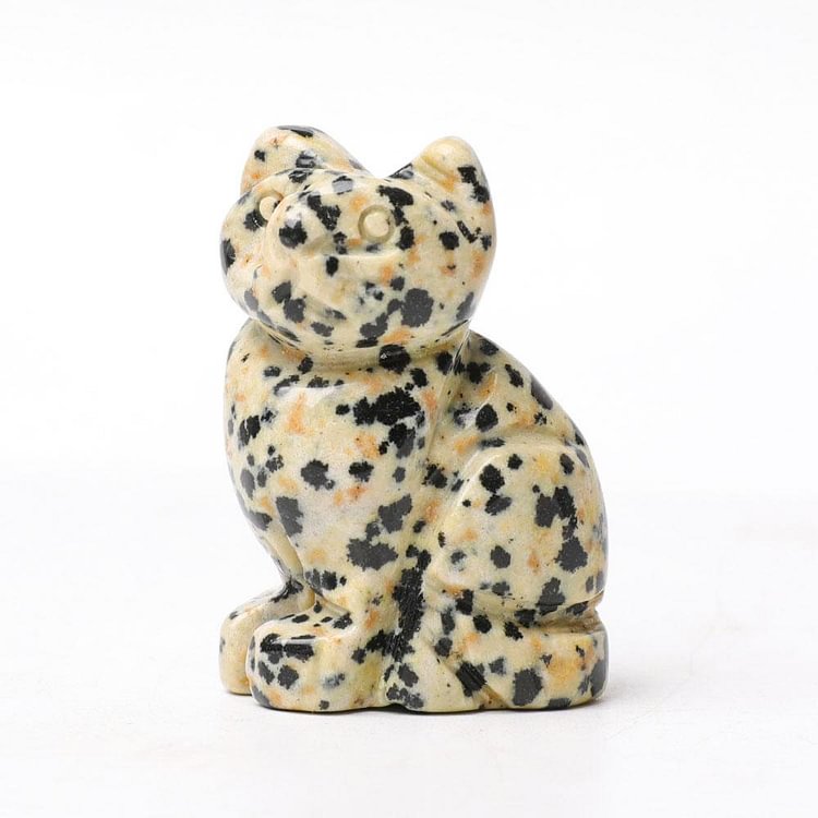 1.5" Dalmatian Cat Figurine Crystal Carvings Animal Bulk Crystal wholesale suppliers