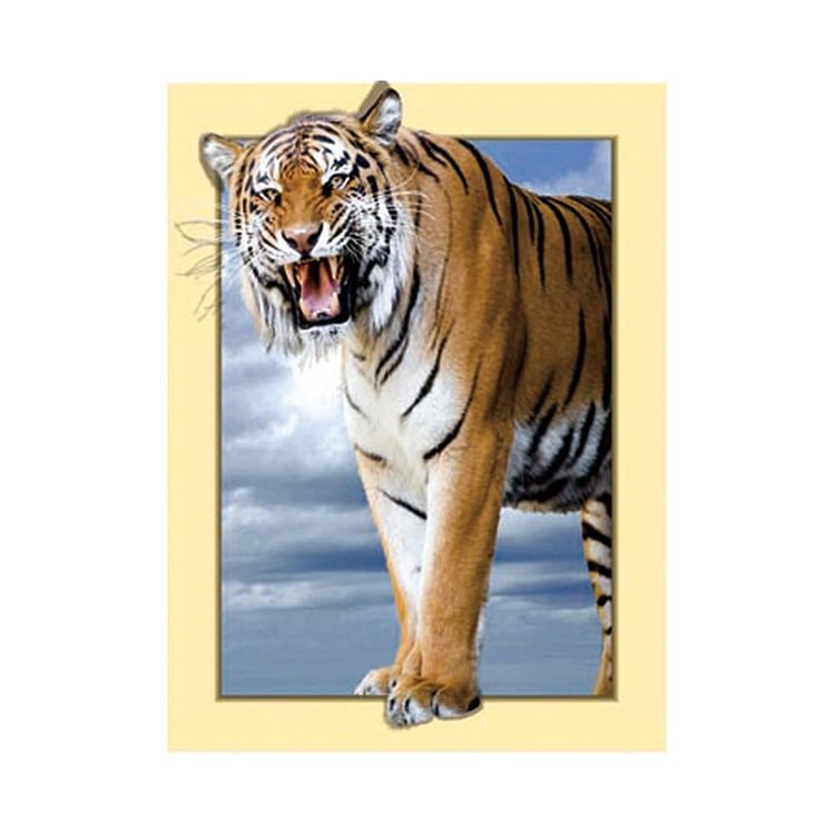 Tiger - Round Drill Diamond Painting - 35x45cm(Canvas)
